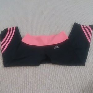 Women's gray,  peach capri Adidas xs